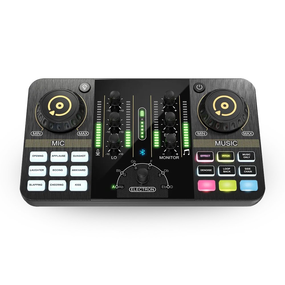 OEM Podcast Equipment Kit Soundcard Voice Changer Audio Interface Studio Record DJ Mixer Professional Sound Card and Microphone