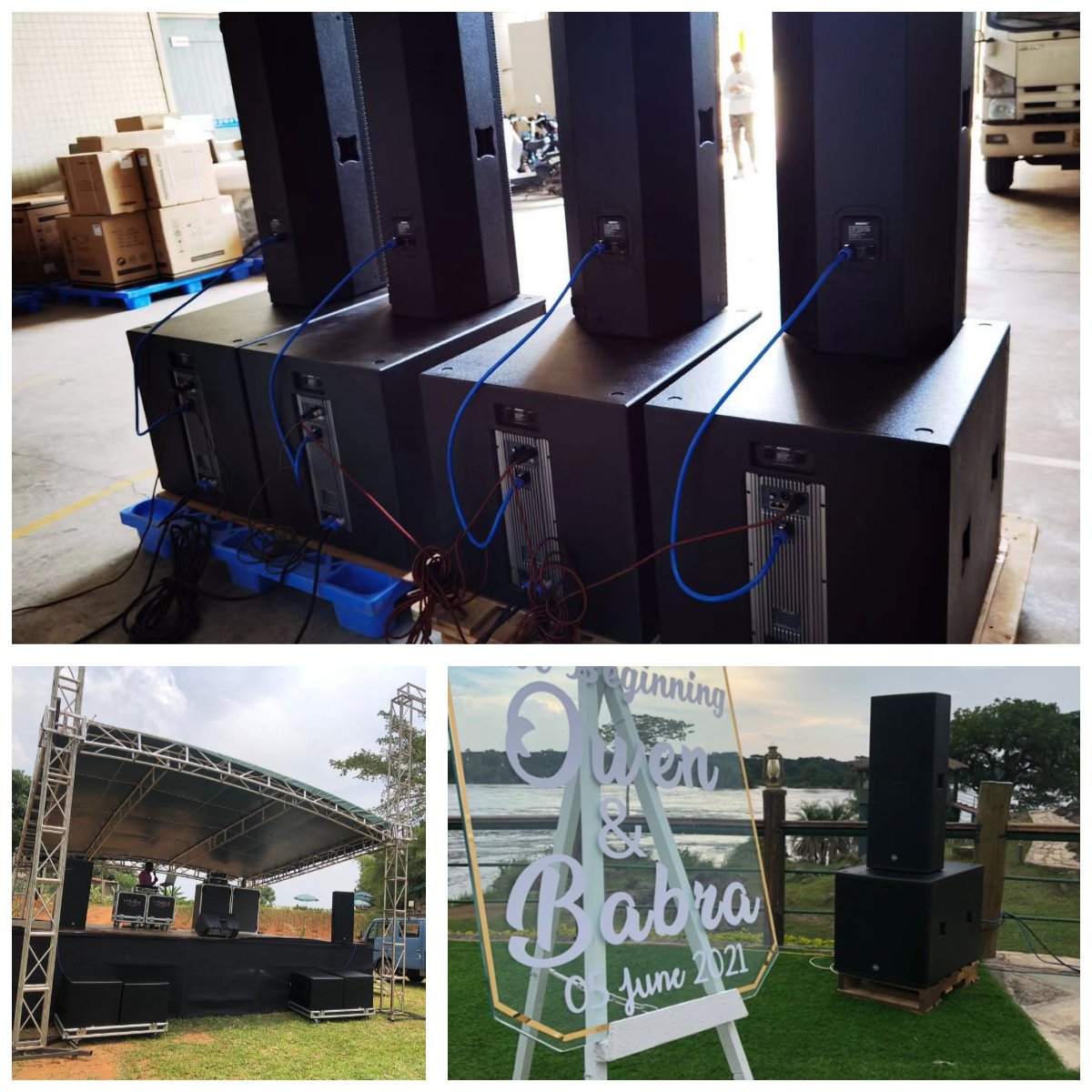 Outdoor Sound System 3 Way Full Rang Morin Professional Audio Speaker with Powered 18 Inch DSP Amplifier Subwoofer