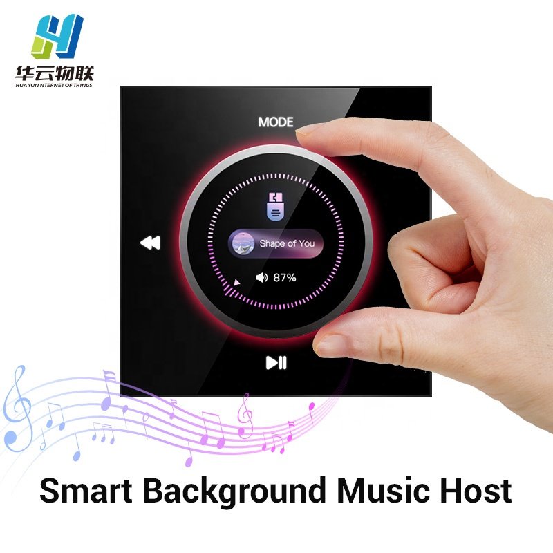 2024 background music host touch screen Wall Mounted Stereo Home Sound System Background Music Host Blue-tooth Wall Amplifier