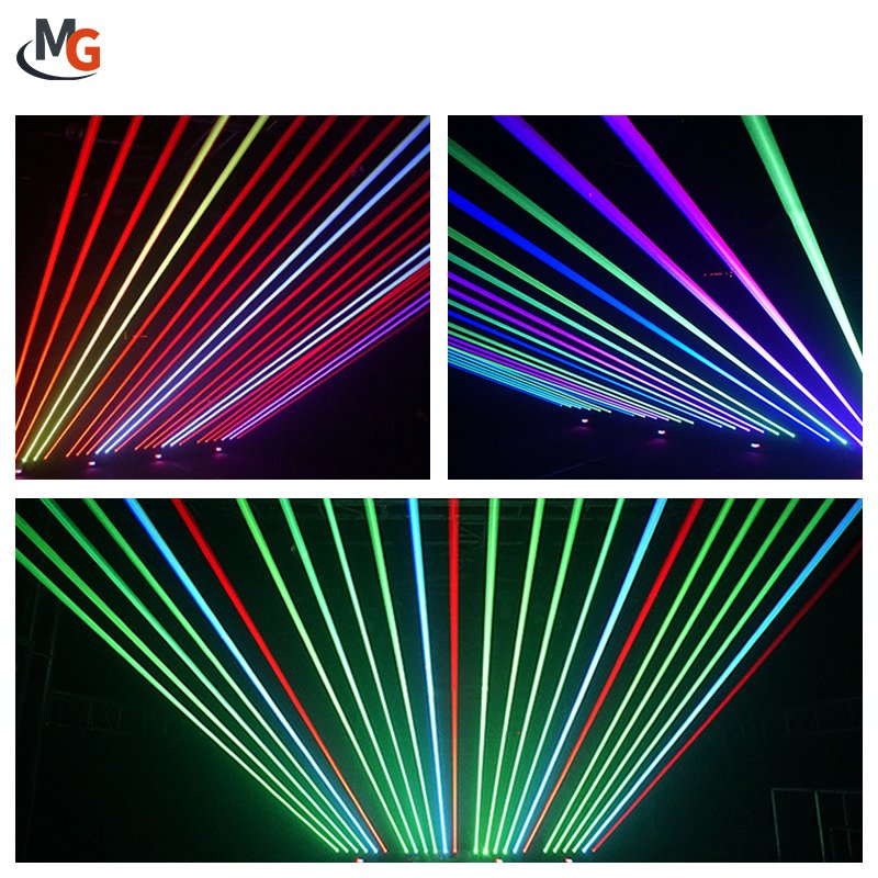 Factory Price DJ Stage Equipment Indoor 150W 6 Eyes RGB 3in1 Full Color Laser Moving Head Light for Disco Bar Night Club Party