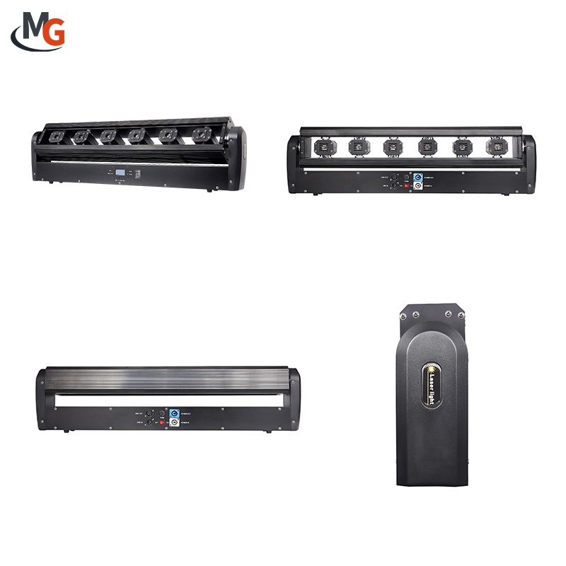 Factory Price DJ Stage Equipment Indoor 150W 6 Eyes RGB 3in1 Full Color Laser Moving Head Light for Disco Bar Night Club Party