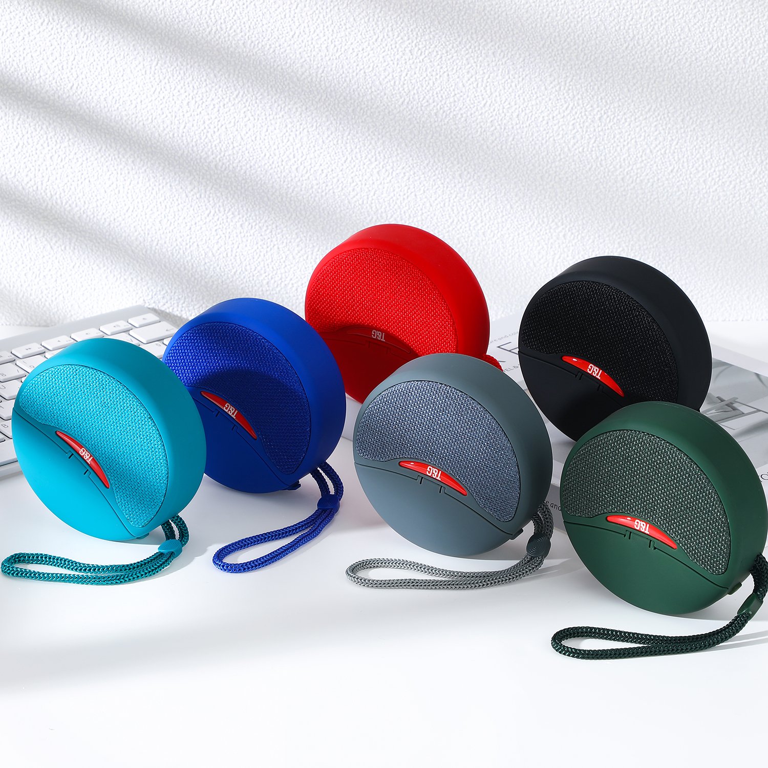 TG-808 Wireless Blue-tooth Portable Stereo Bass 2 in 1 Mini Speakers Active Woofer HIFI Music TWS Earphones Headphones Speakers