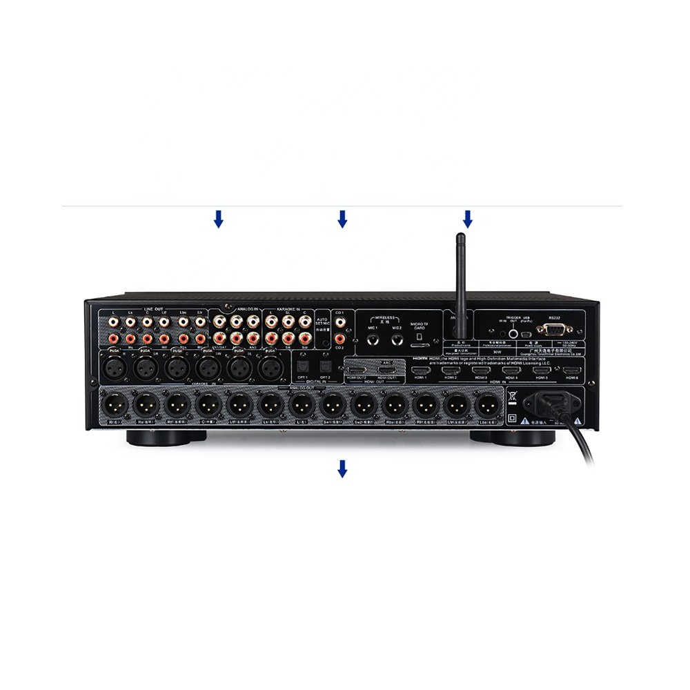 dolby atmos 7.2.4 home theater system audio power pre amplifier sound equipment stereo preamp
