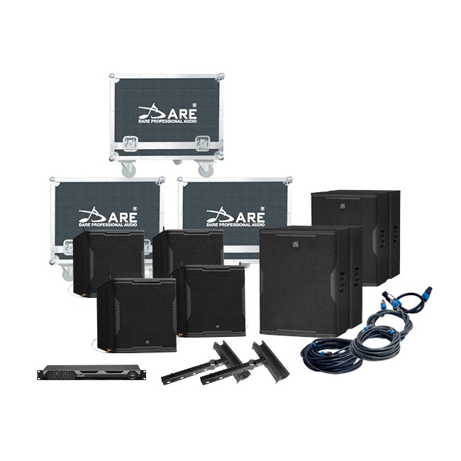 Pro Audio Set Single 10" Line Array Plus Single 18-Inch Passive Sound System Waterproof Outdoor Coaxial Subwoofer