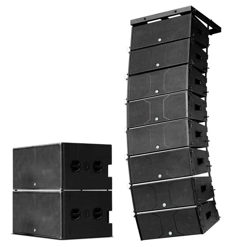 double 18 inch line array active subwoofer/bass built in amplifier