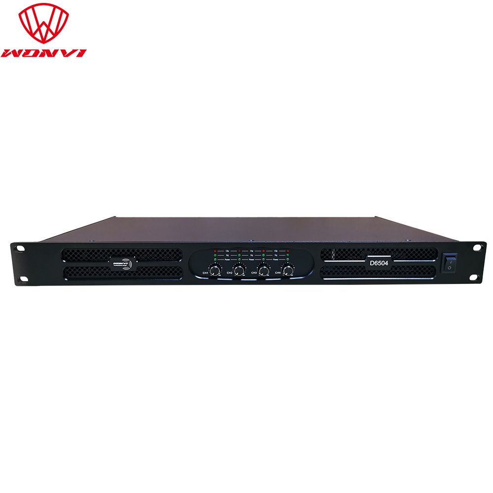 4*650W 4 channel amplifier D6504 hi-fi stereo audio power amplifier