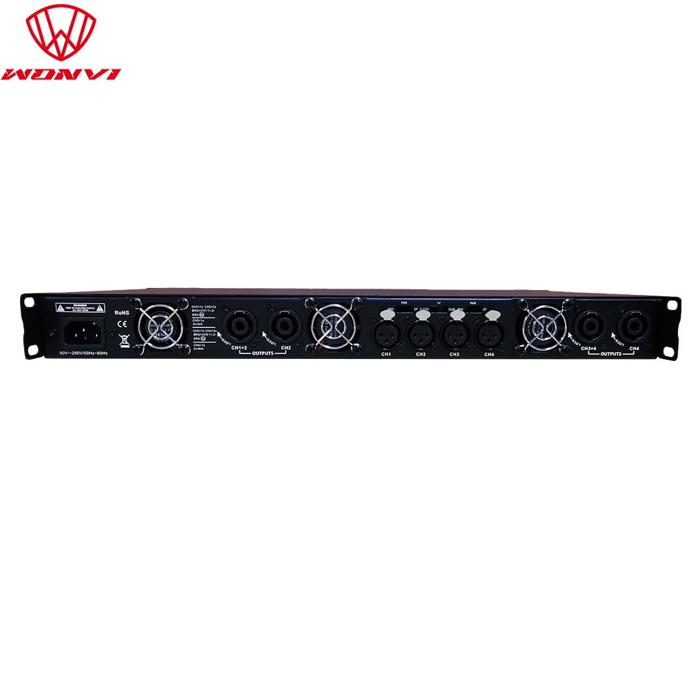 4*650W 4 channel amplifier D6504 hi-fi stereo audio power amplifier