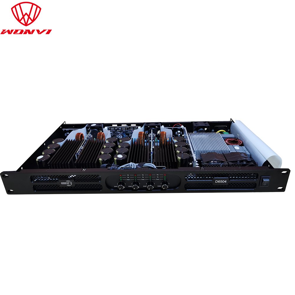 4*650W 4 channel amplifier D6504 hi-fi stereo audio power amplifier