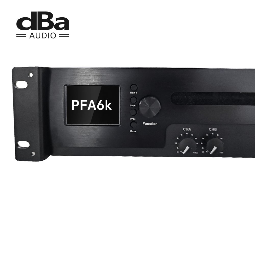 PFA6K 4000W Digital Power Amplifier, Dual 1350W Channels, Bridgeable, Class-D Circuitry, Ideal for Professional Audio Systems