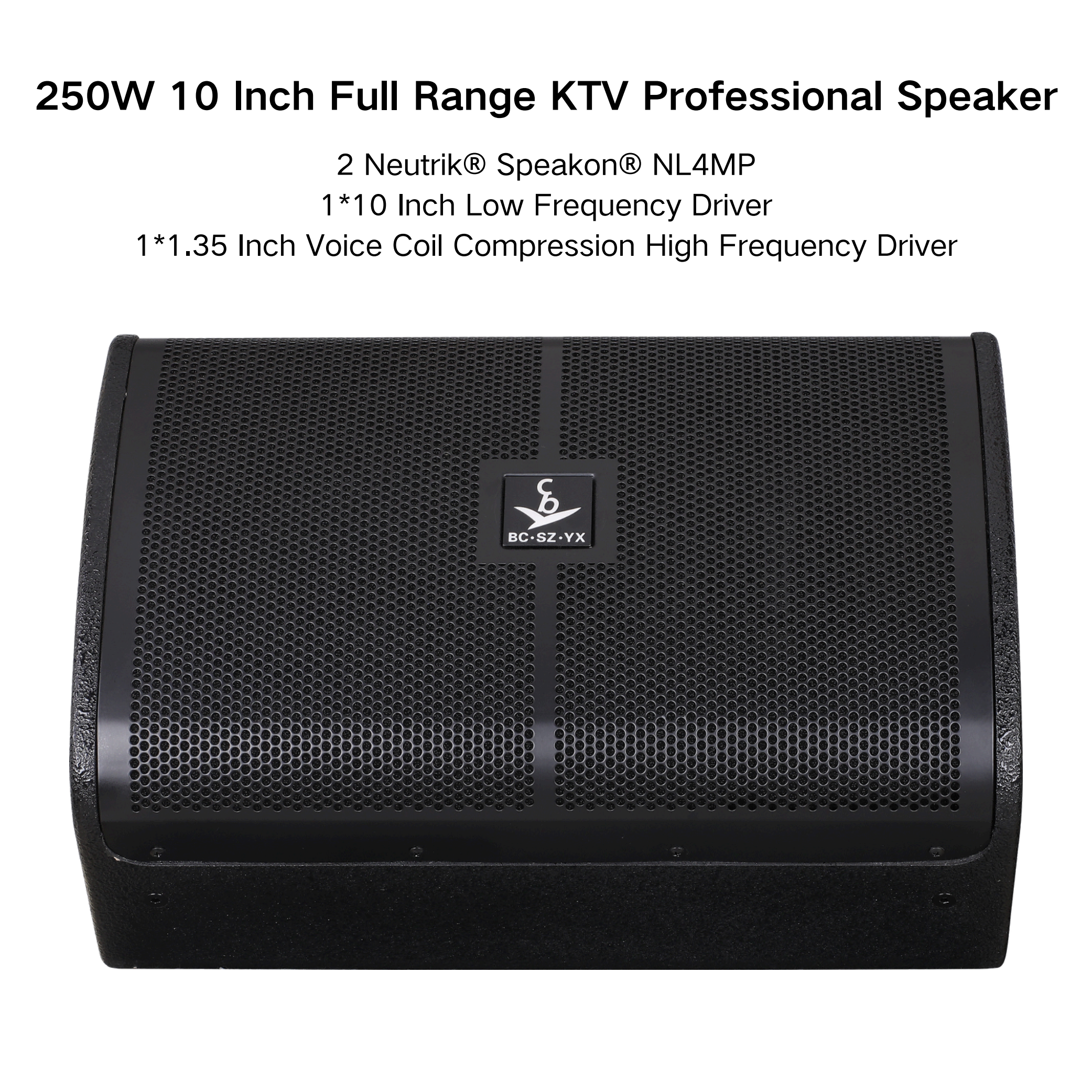 Professional Passive 250W High Quality 10 Inch 2 Way DJ Sound Speaker For Audio Music Equipment