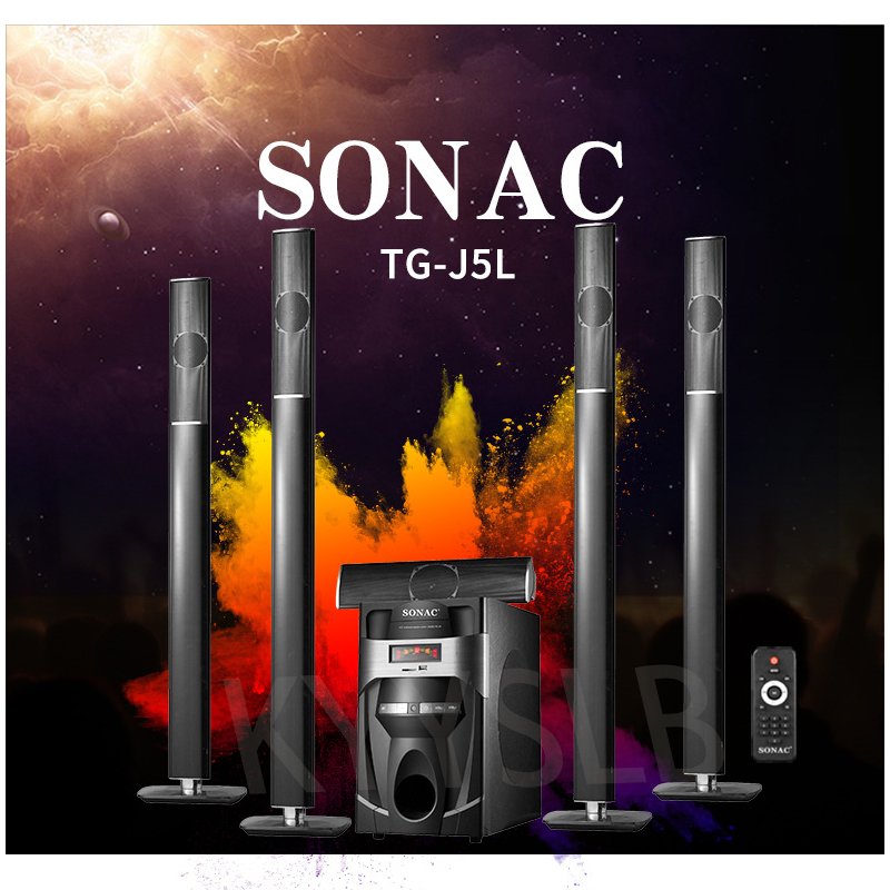KYYSLB Wireless Subwoofer Blueteeth 5.1 Home Theater System Set TV Mobile Phone Karaoke Soundbar Speaker K Song Speakers Column