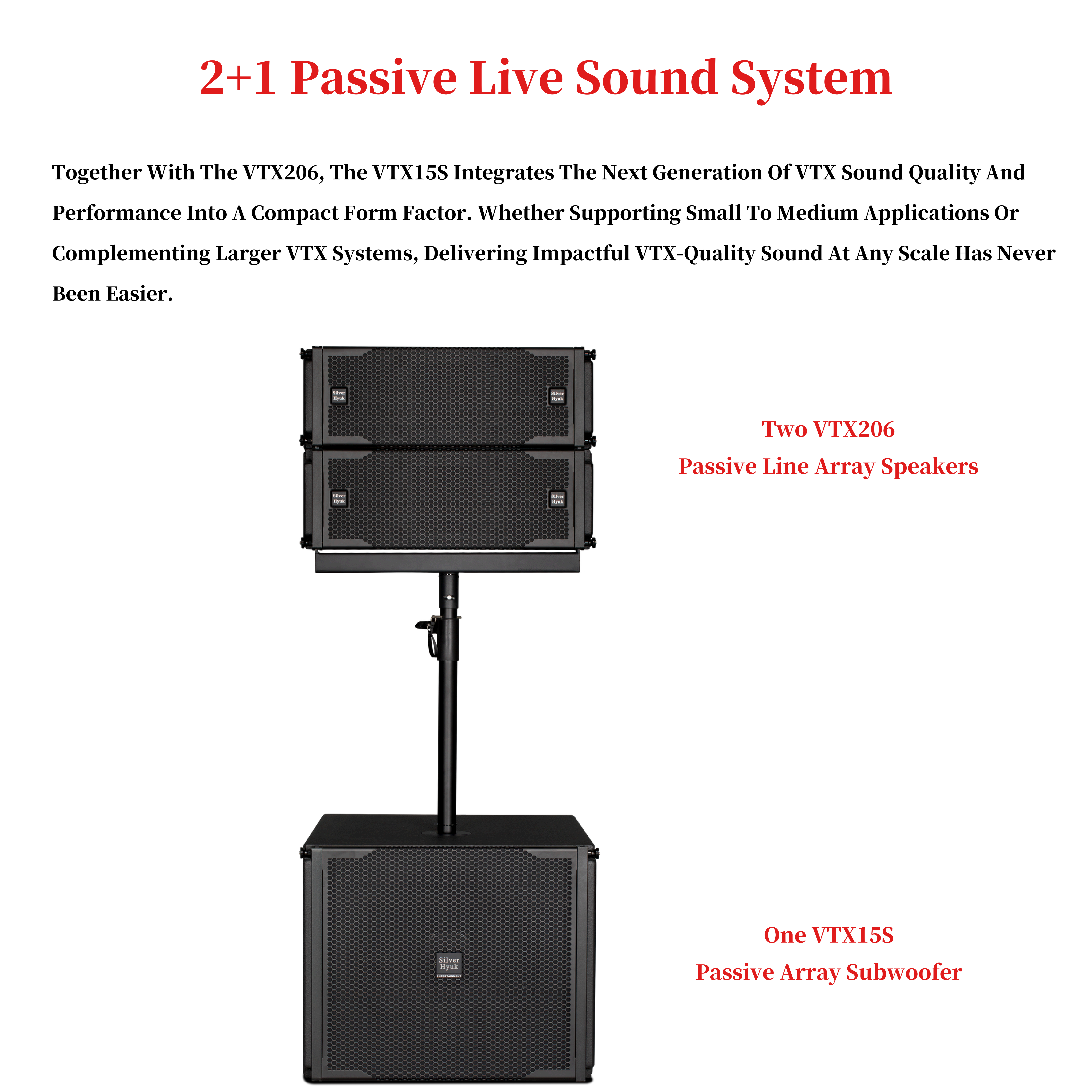 Subwoofer Sound System Professional 15 Inch 500W Passive Line Array Subwoofer
