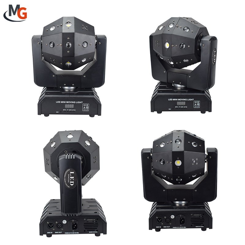 16pcs *3W LED Mini Cubix Moving Head Football stage Lights Beam Laser Strobe 3In1 DMX LED Moving Head Light for DJ Disco
