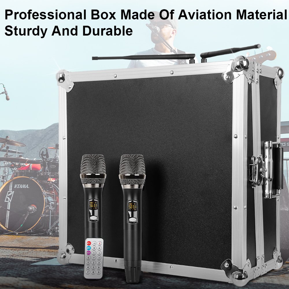 Depusheng GT8M Newest Hot Selling Equipped with 2 Handheld Wireless Microphones 8-Way High Efficiency Amplifier Mixer