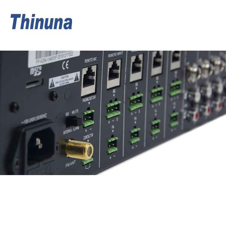 Thinuna PP-6284 II/4450P Professional Amplifier Karaoke System 8x4 Audio Mixer 450W*4 Digital Power Amplifier With Audio Source
