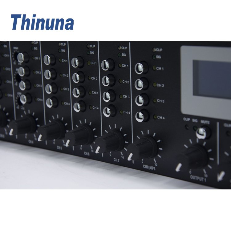 Thinuna PP-6284 II/4450P Professional Amplifier Karaoke System 8x4 Audio Mixer 450W*4 Digital Power Amplifier With Audio Source