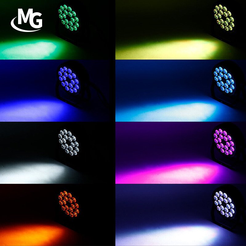 18*18W RGBW 4/5/6in1 LED Par Stage Lighting DMX Wireless Flat LED Par Light for Stage Bar Nightclub Club