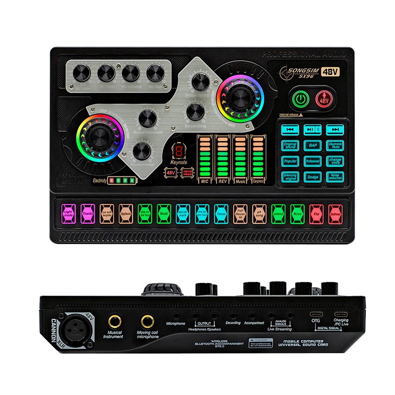 Professional Podcasting Equipment Live Stream Gaming Soundcard Sound Cards Live Stream Usb Sound Card Live Broadcast Audio Mixer
