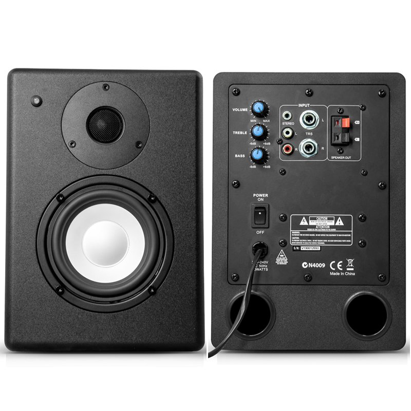 Bi-amplified Smooth Sound Quality Speakers Bookshelf Magnetically Shielded Wooden Cabinet Desktop Computer Monitor Speakers
