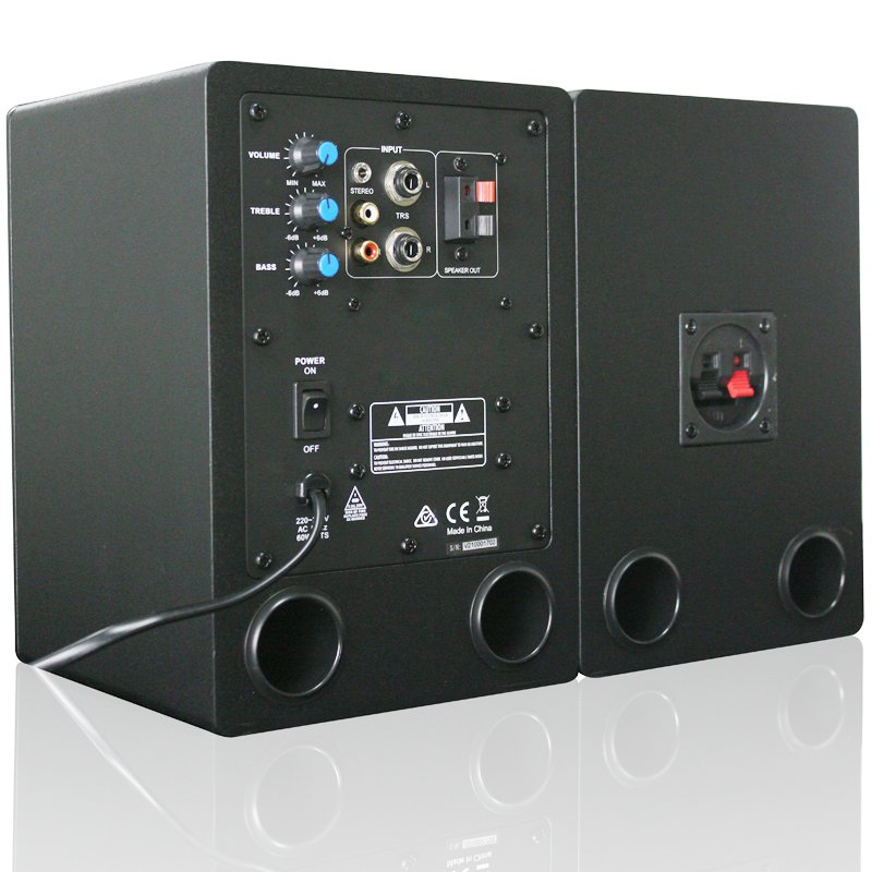 Bi-amplified Smooth Sound Quality Speakers Bookshelf Magnetically Shielded Wooden Cabinet Desktop Computer Monitor Speakers