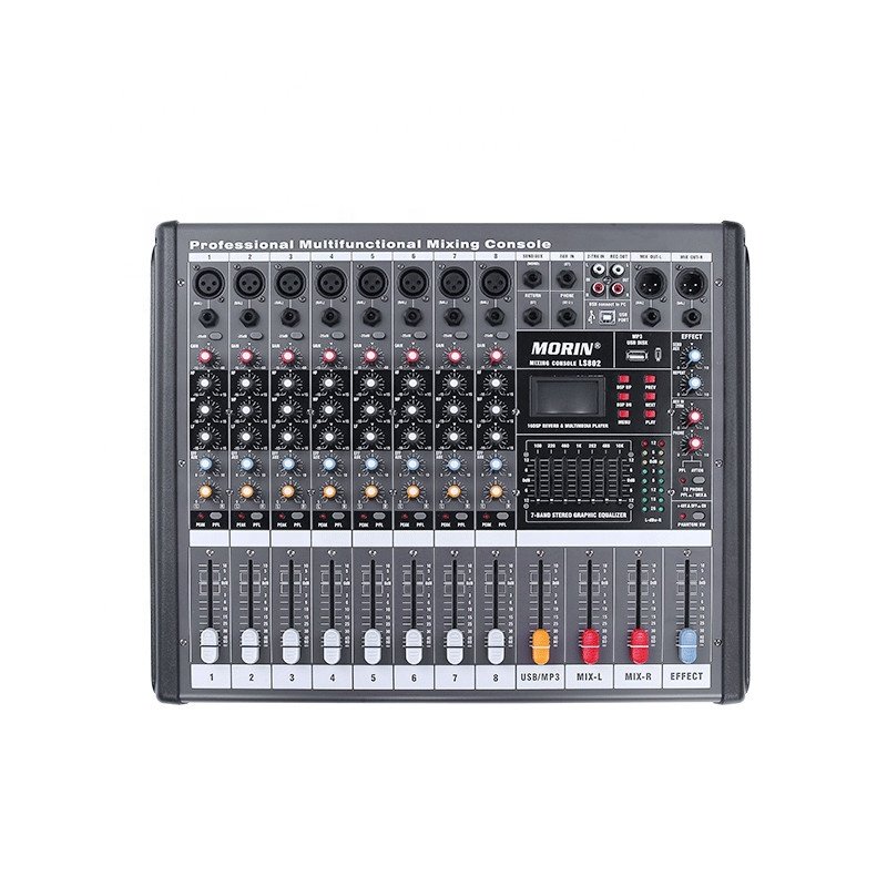 Hot sale professional 8 channels audio mixer studio sound recording system speakers mixers