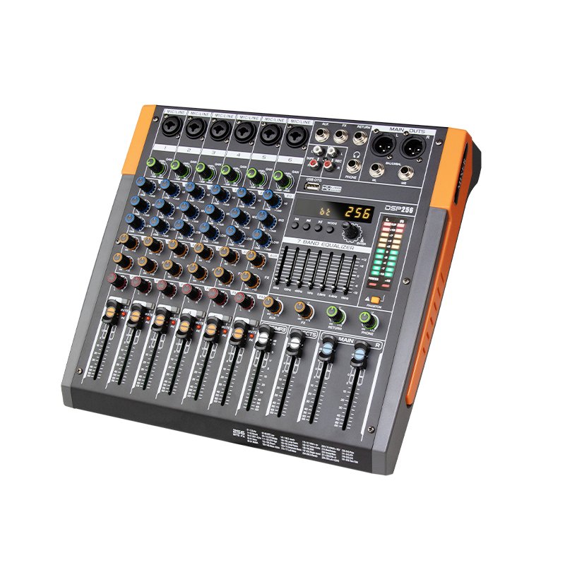 Brand New Audio Console Mixer USB Connection 6 Channels Digital Professional Audio Mixer Console for Show
