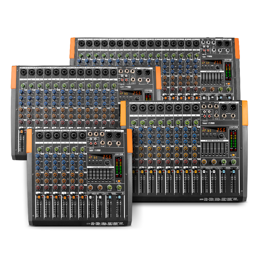 Brand New Audio Console Mixer USB Connection 6 Channels Digital Professional Audio Mixer Console for Show