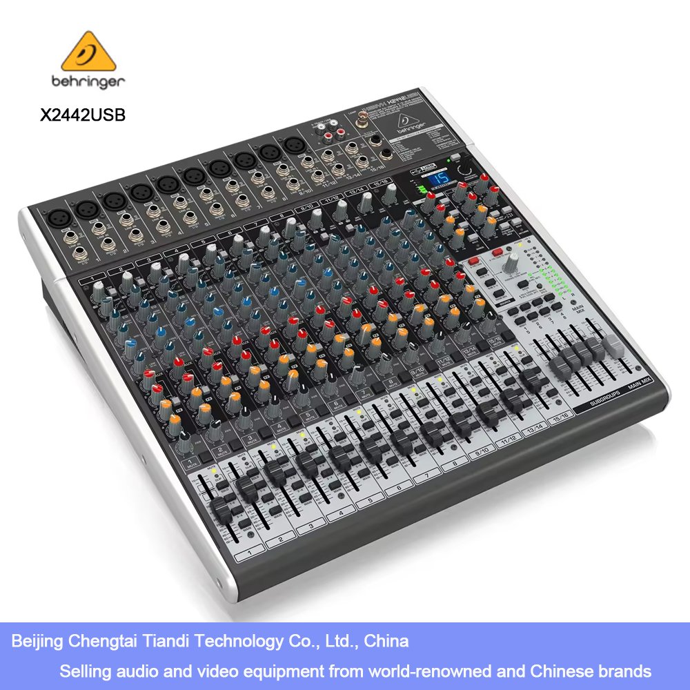 Behringer Xenyx X2442USB Analog Mixer Stage Pa System 24-Channel Studio Mixer With USB/Audio Interface Effects
