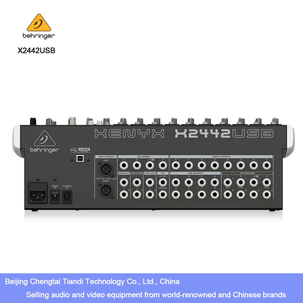 Behringer Xenyx X2442USB Analog Mixer Stage Pa System 24-Channel Studio Mixer With USB/Audio Interface Effects