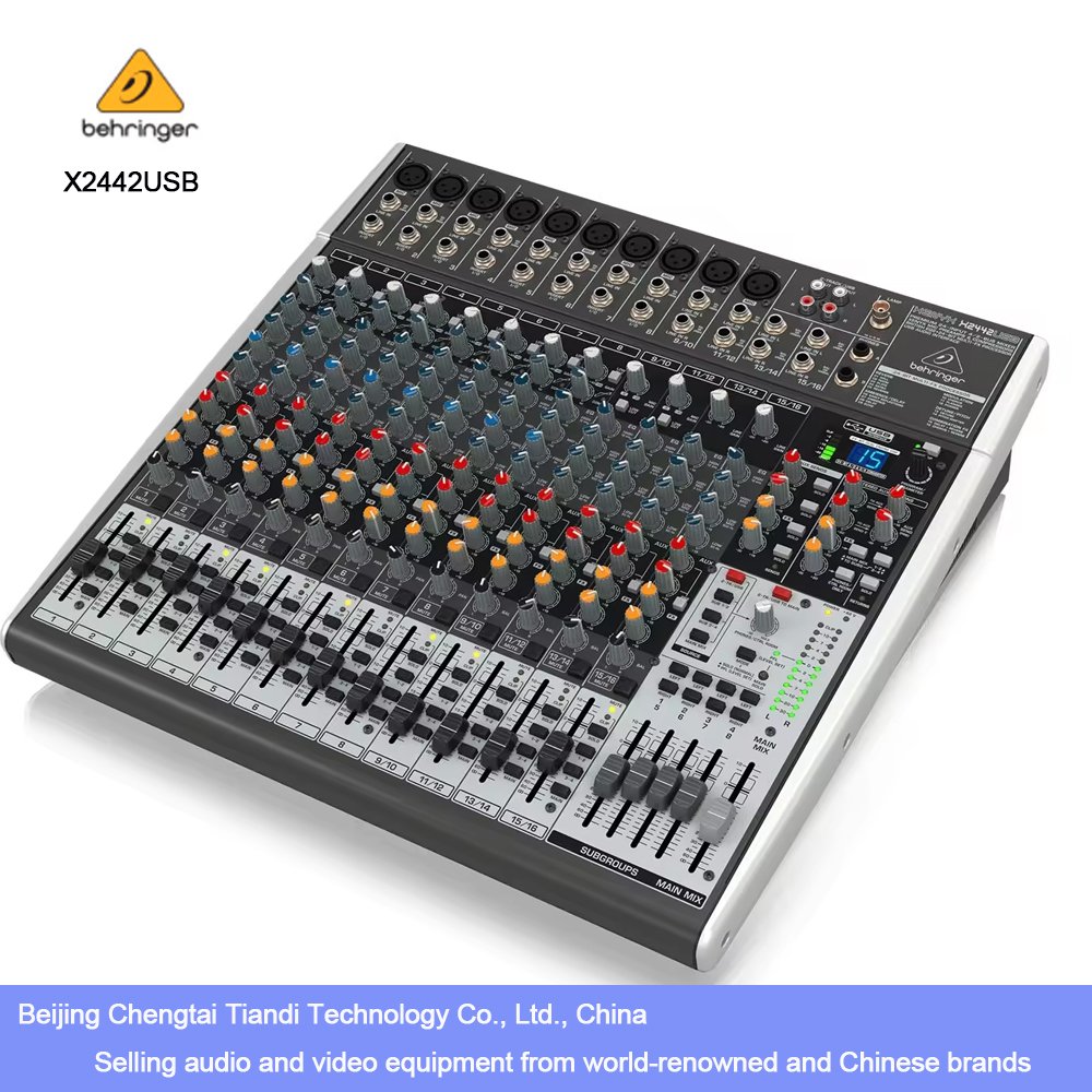 Behringer Xenyx X2442USB Analog Mixer Stage Pa System 24-Channel Studio Mixer With USB/Audio Interface Effects