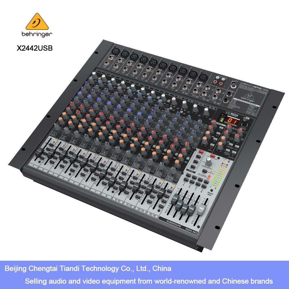 Behringer Xenyx X2442USB Analog Mixer Stage Pa System 24-Channel Studio Mixer With USB/Audio Interface Effects