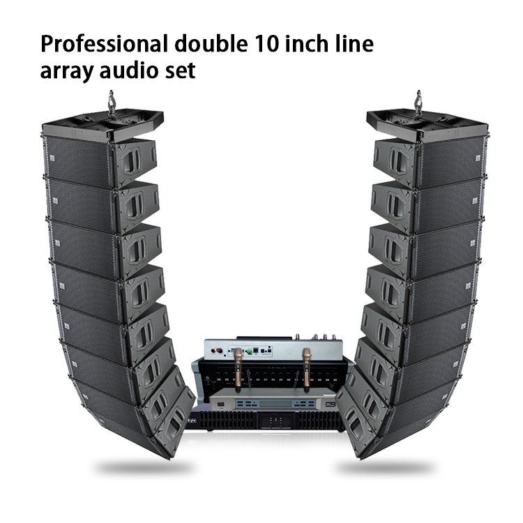 live events sound system professional audio equipment dual 10 inch loudspeaker line array dj wooden sound box