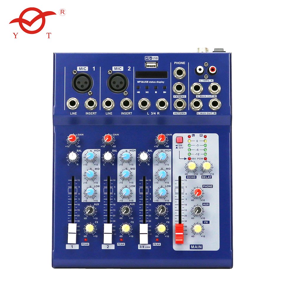 Hot-selling professional 6 channel audio sound mixer console sound system