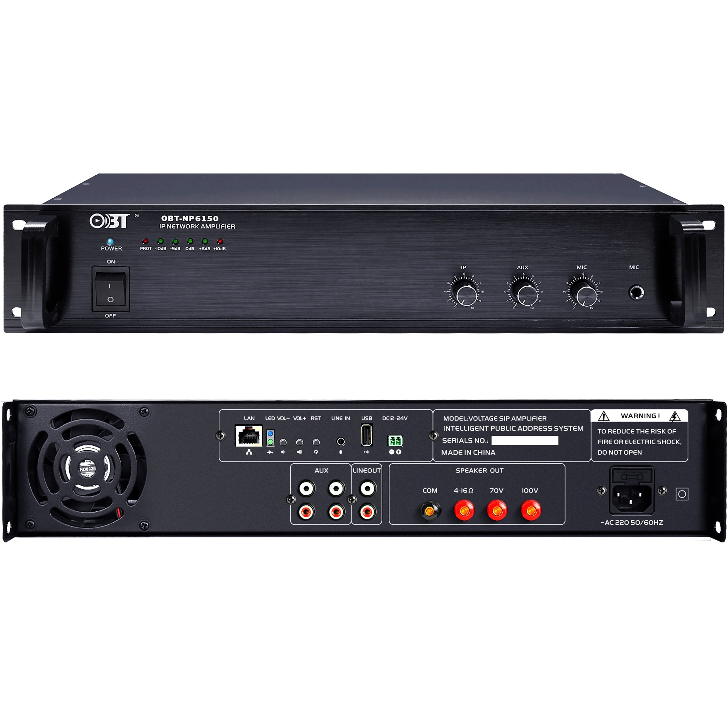 High Quality Audio 4 Channel High Sound Power Mixer Amplifier 150w for Shopping Malls
