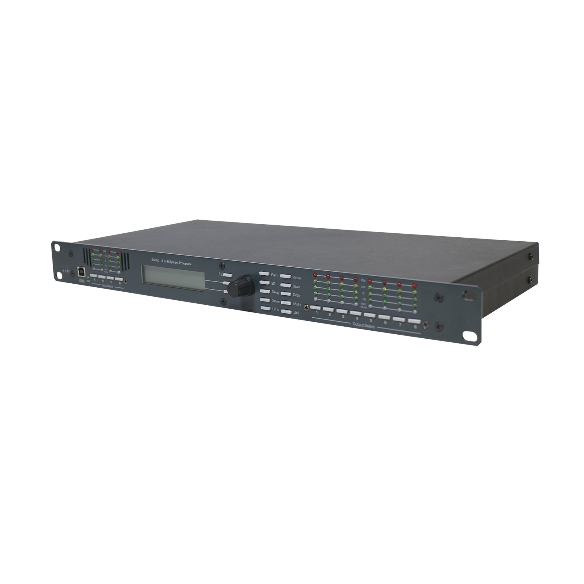 T Digital Audio Processor DSP Karaoke Professional 4 Input 8 Output Processor for Professional Stage Sound Equipment