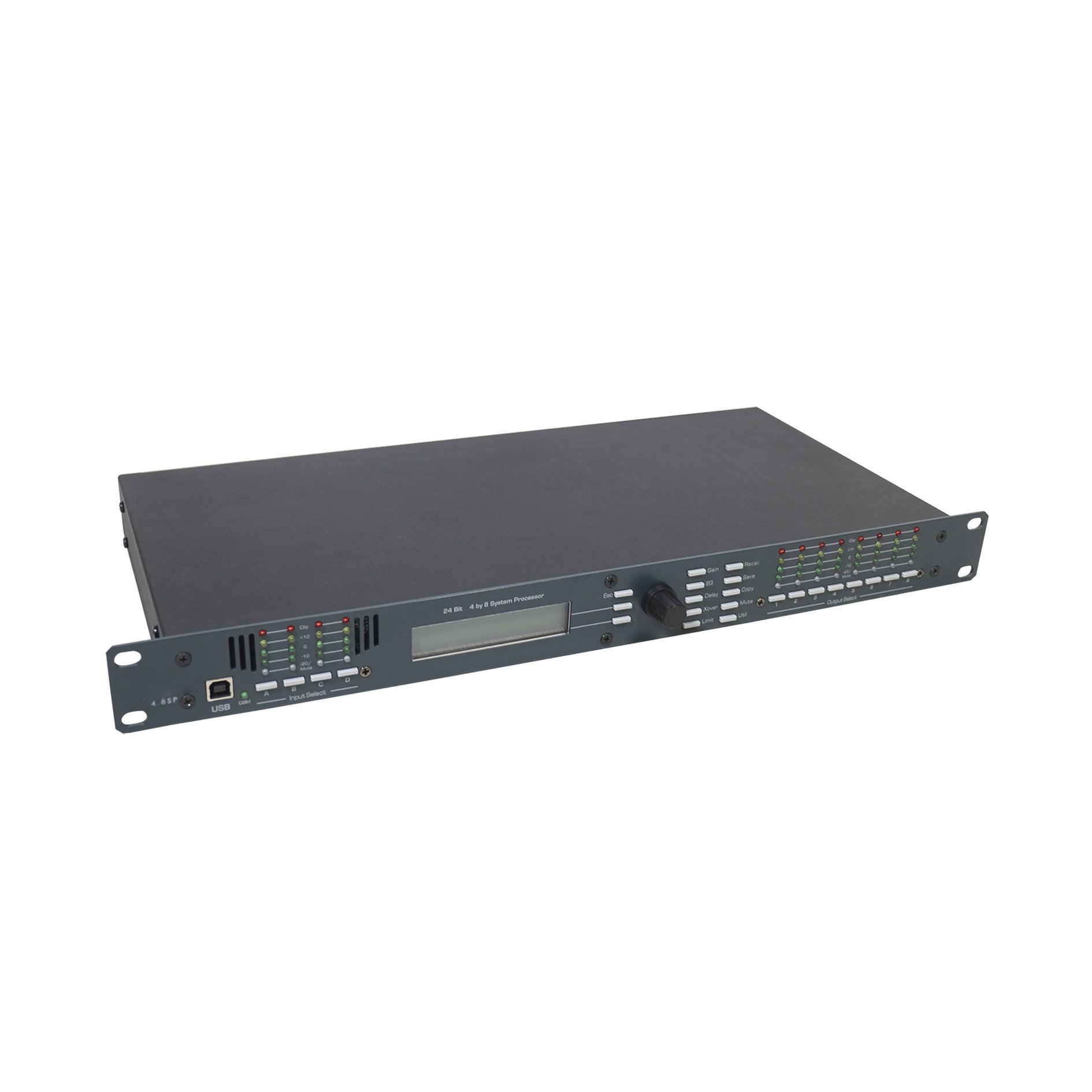 T Digital Audio Processor DSP Karaoke Professional 4 Input 8 Output Processor for Professional Stage Sound Equipment