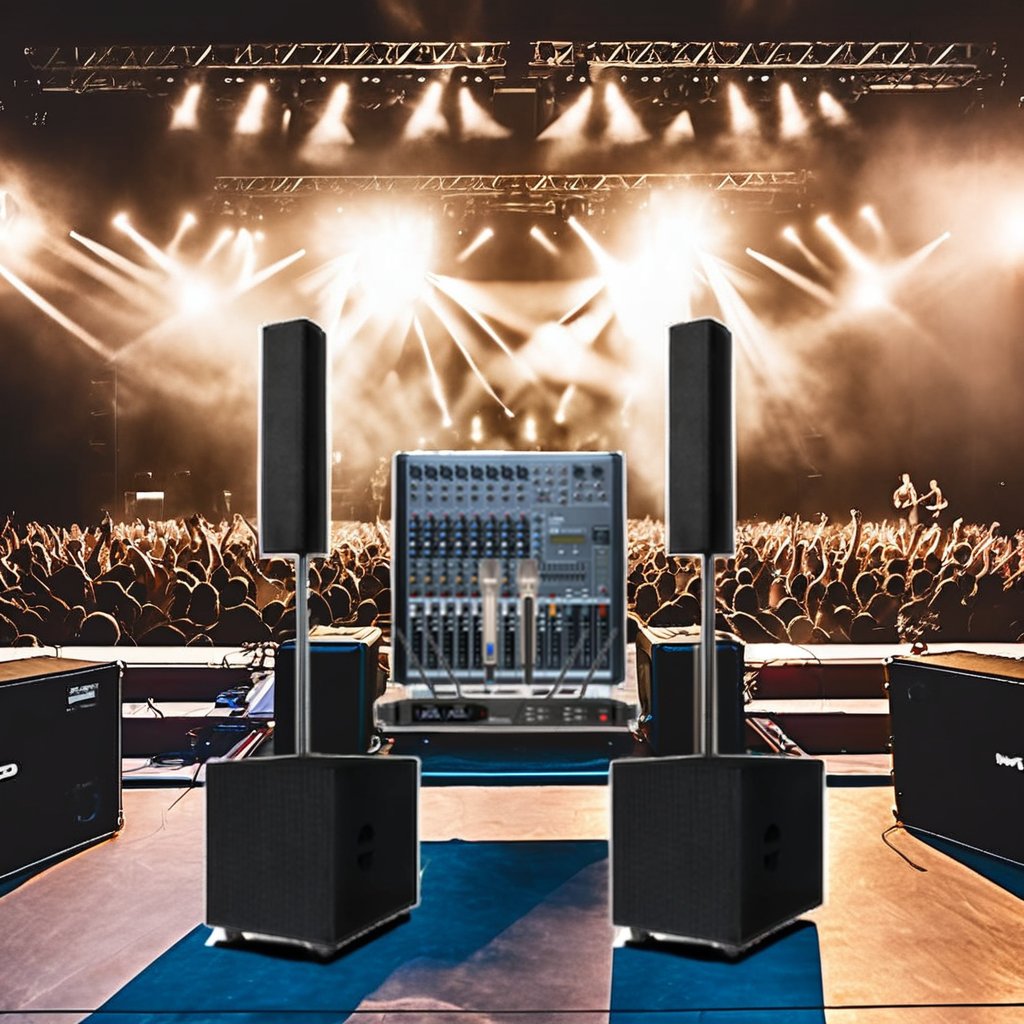 Professional Active Loudspeaker Column Speaker Set-MF4844+MF18S Audio Sound Equipment