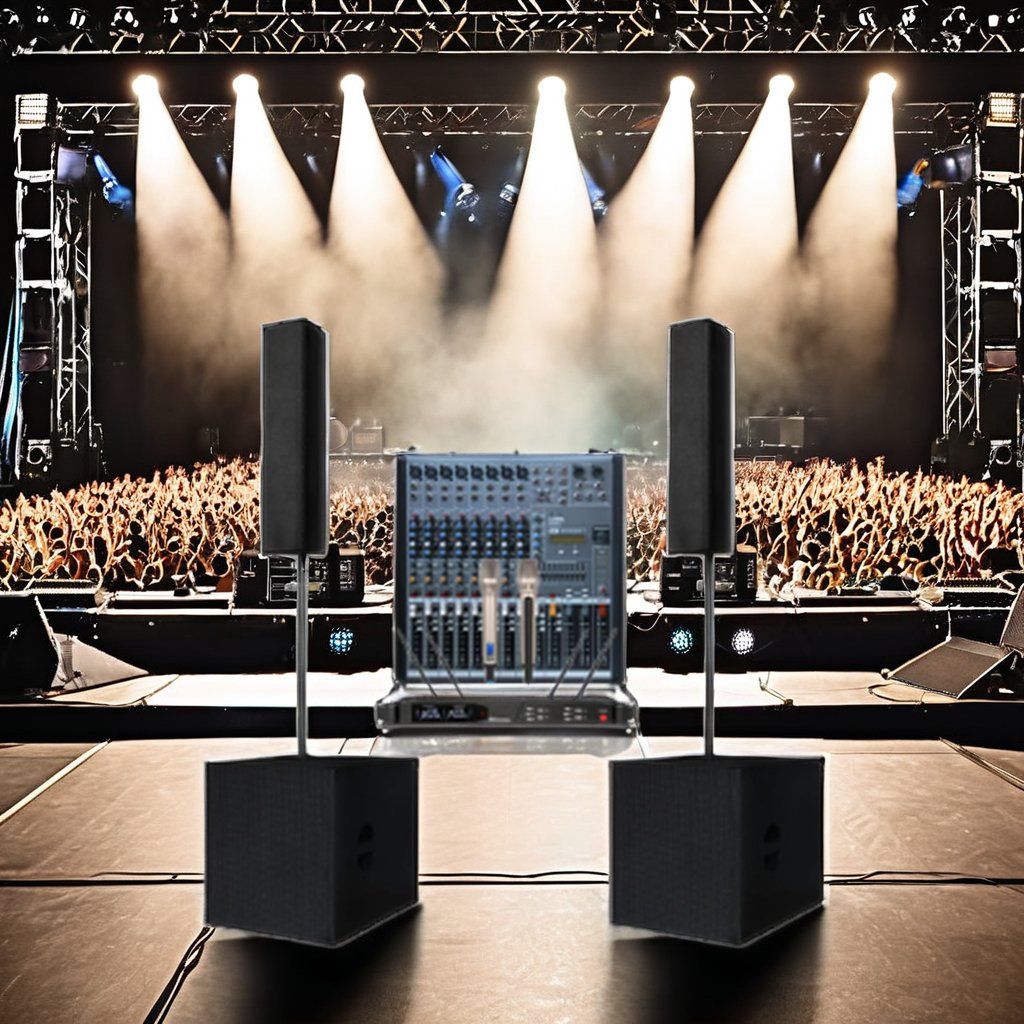 Professional Active Loudspeaker Column Speaker Set-MF4844+MF18S Audio Sound Equipment