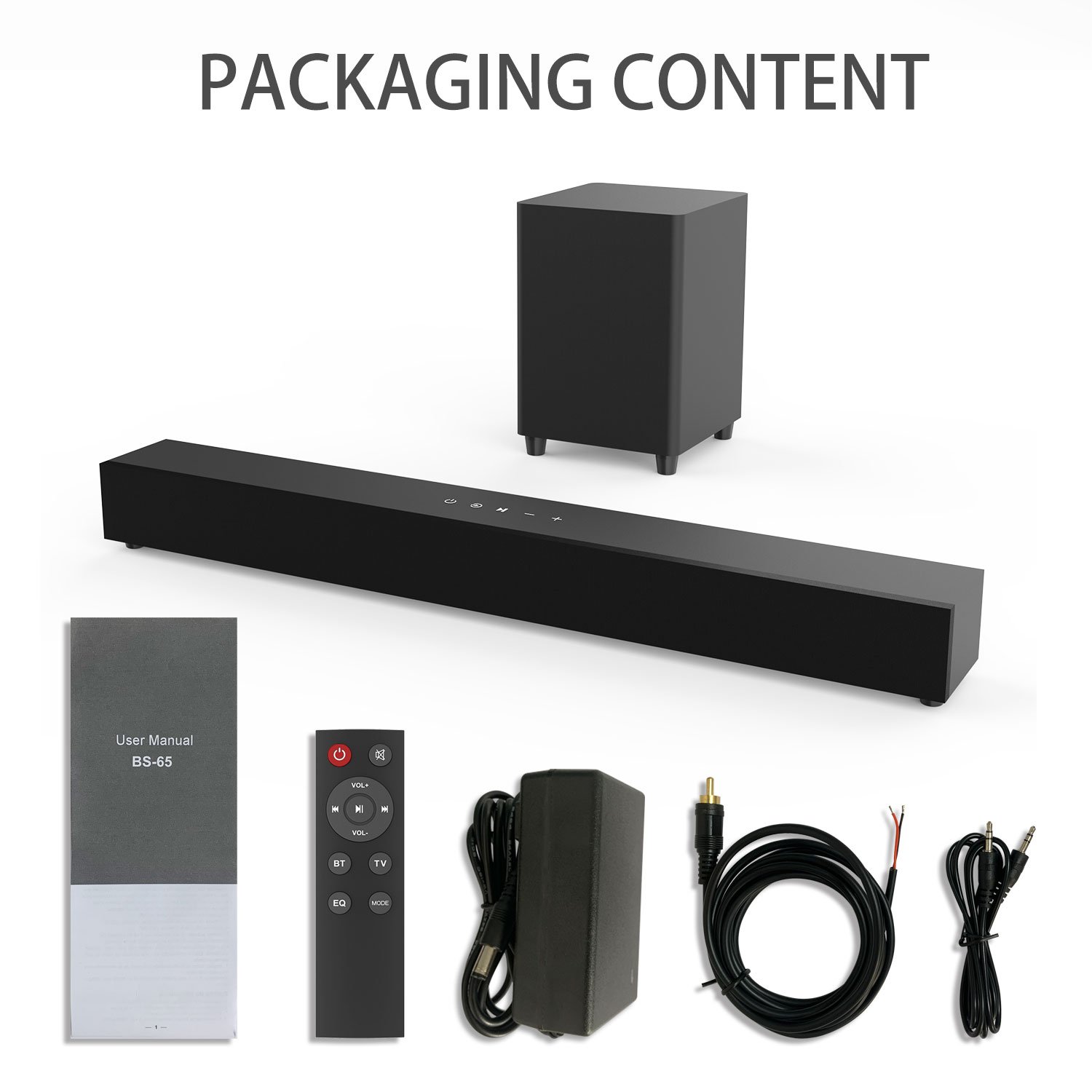 Bluetooth indoor high-quality home theater style speaker equipped with subwoofer and remote control, supporting mic connection