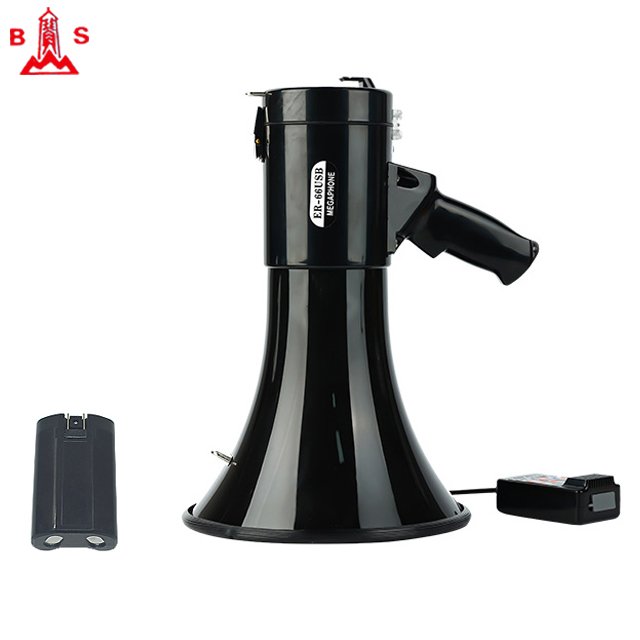 50 watts megaphone ER-66 USB DC12V ABS wireless rechargeable megaphone portable loudspeaker with detachable microphone