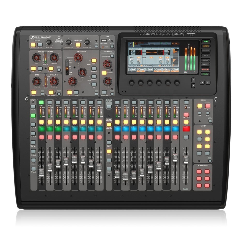 Behringer X32 Compact Digital Mixer 16 Line Inputs Pa System Line Array Speakers Digital Mixer Stage