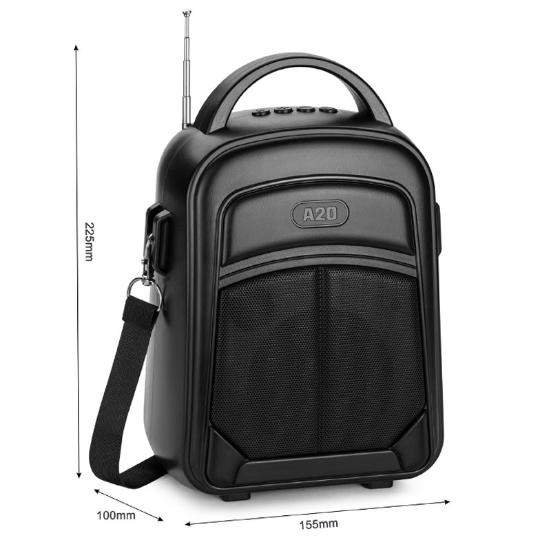 wireless bt stereo bass solar charging solar speaker with FM radio portable travel outdoor woofer active TWS HIFI music speaker
