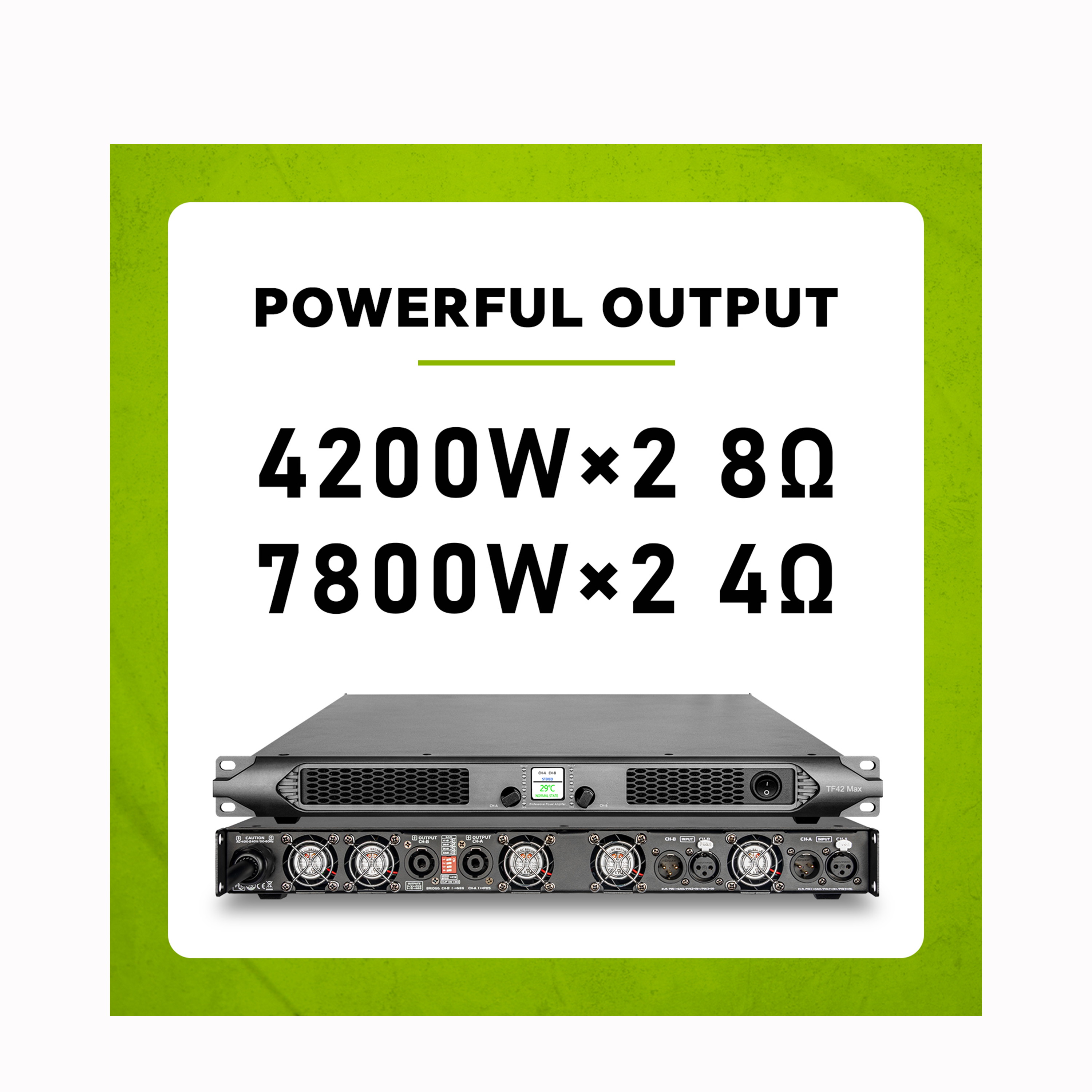 TF-4200 new product Class D 1U 2*4200W high power audio sound equipment Dj music amplifier