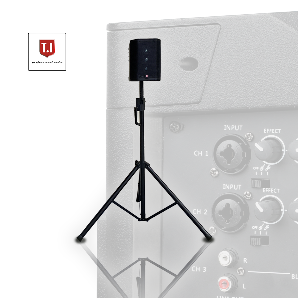 T.I Pro Audio Y1B All-in-one Powered Portable Bluetooth Speaker Wireless PA System, Black
