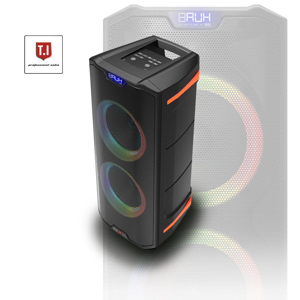 T.I Pro Audio Y1B All-in-one Powered Portable Bluetooth Speaker Wireless PA System, Black