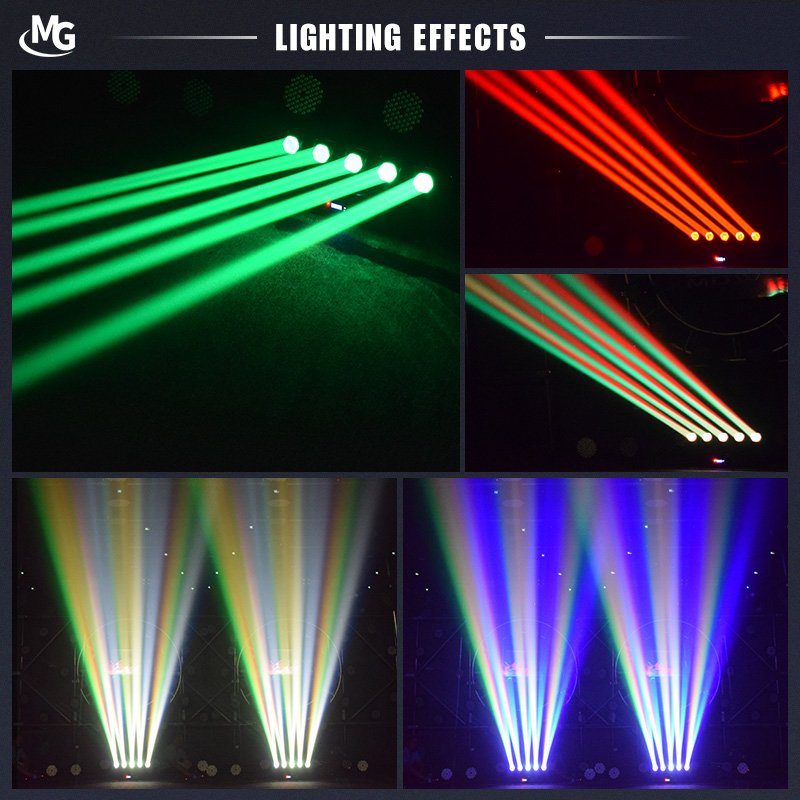 Professional 5*40W RGBW 4in1 LED Beam Moving Head Lighting Bar 5pcs 40W Beam Wash Beam Moving Head Light