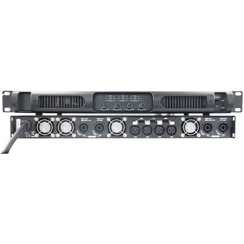 Lihui Pro 1000watt *4 8ohm 4 Channel Music Amplifier Class D Stereo Sound 1u Digital Amplificador De Audio Power Amplifier