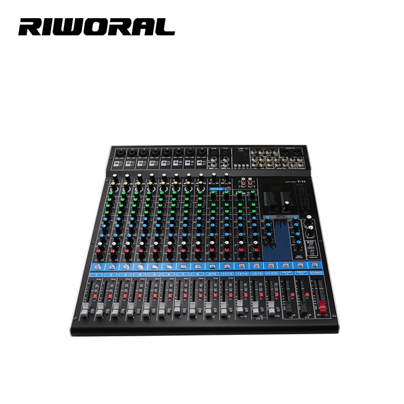 Y-16 16 channels audio sound power mixer mixing console with usb audio mixing console audio mixer