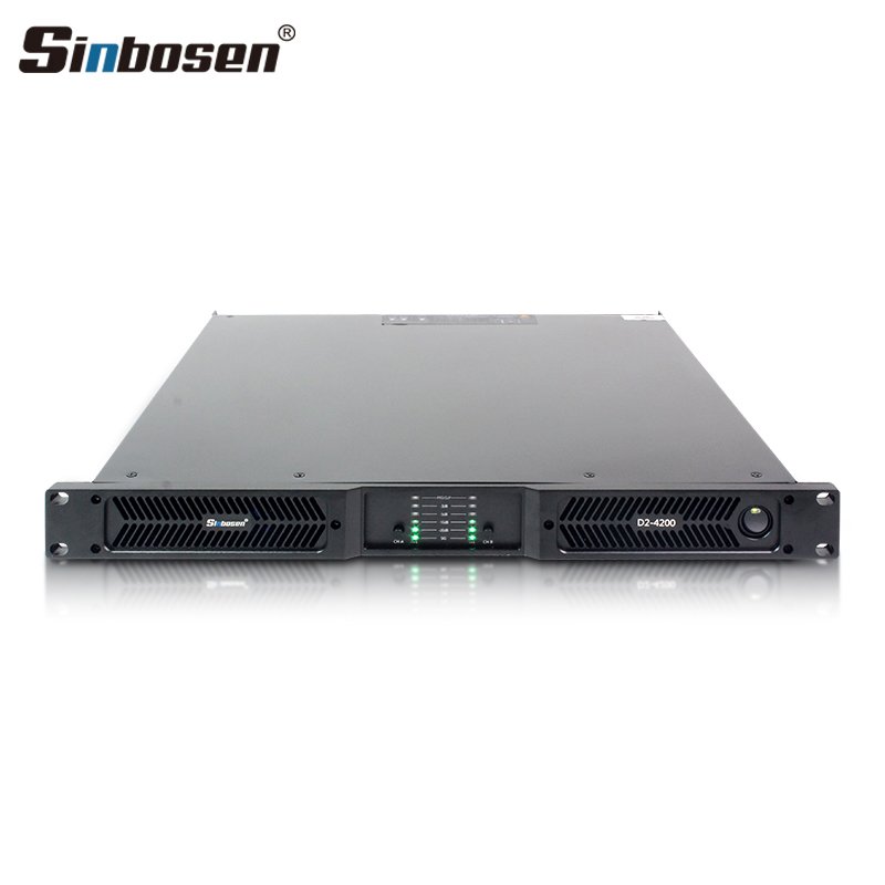D2-4200 professional dj audio bass 1u class d 2-channel 2 ohm 10000 watts powerful class d power amplifier digital