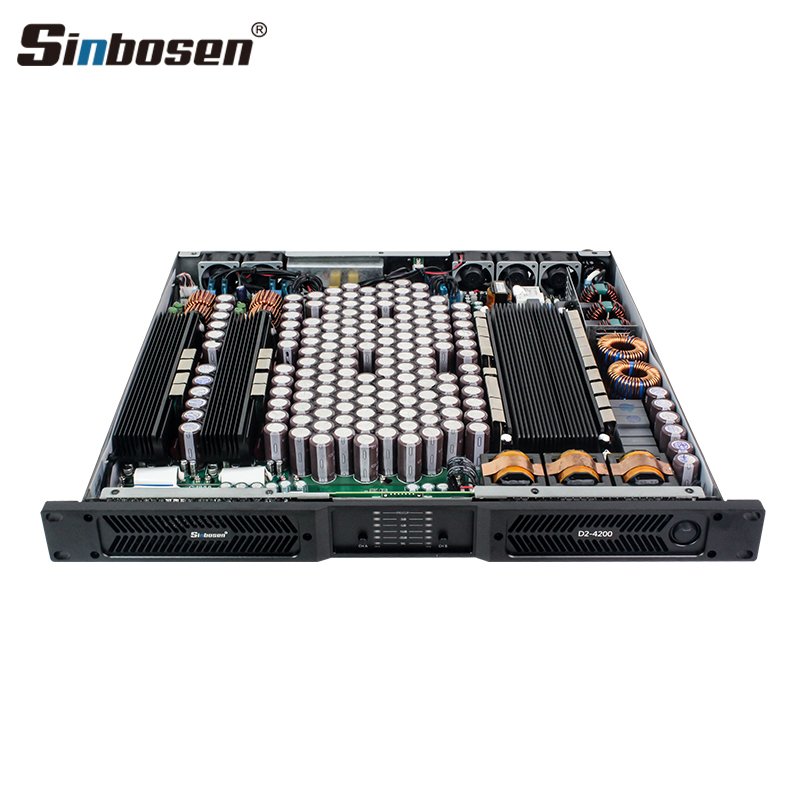 D2-4200 professional dj audio bass 1u class d 2-channel 2 ohm 10000 watts powerful class d power amplifier digital